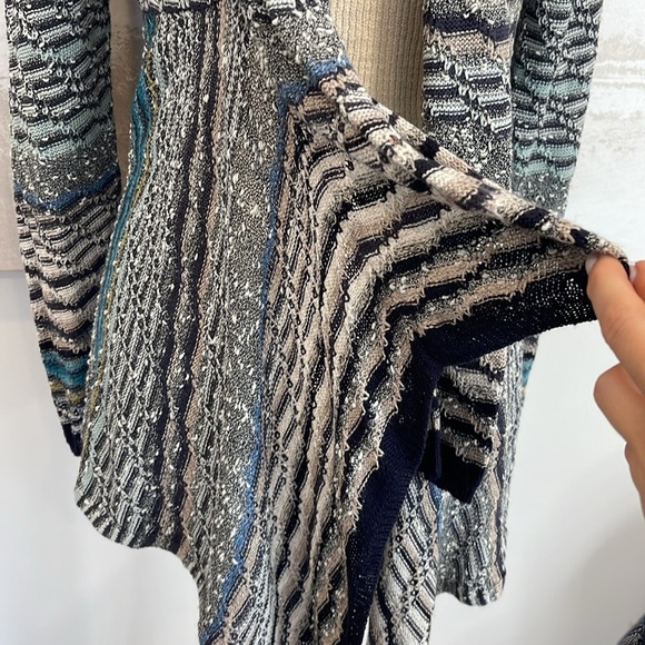 Nic+Zoe Shaded Stripes Cardigan in Eclipse Size-Small NWOT - Picture 4 of 8